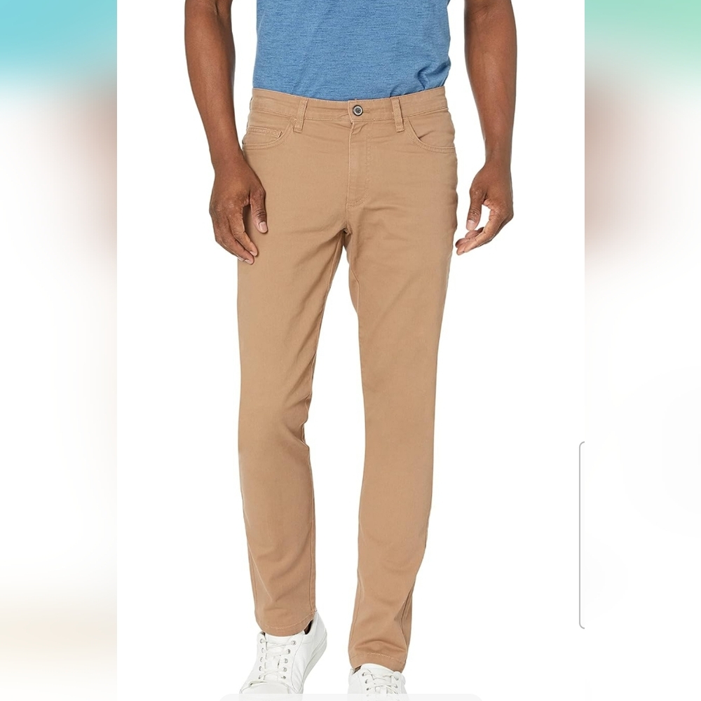 NWT Amazon Essentials Men's Khaki  Pants. 36Wx29L